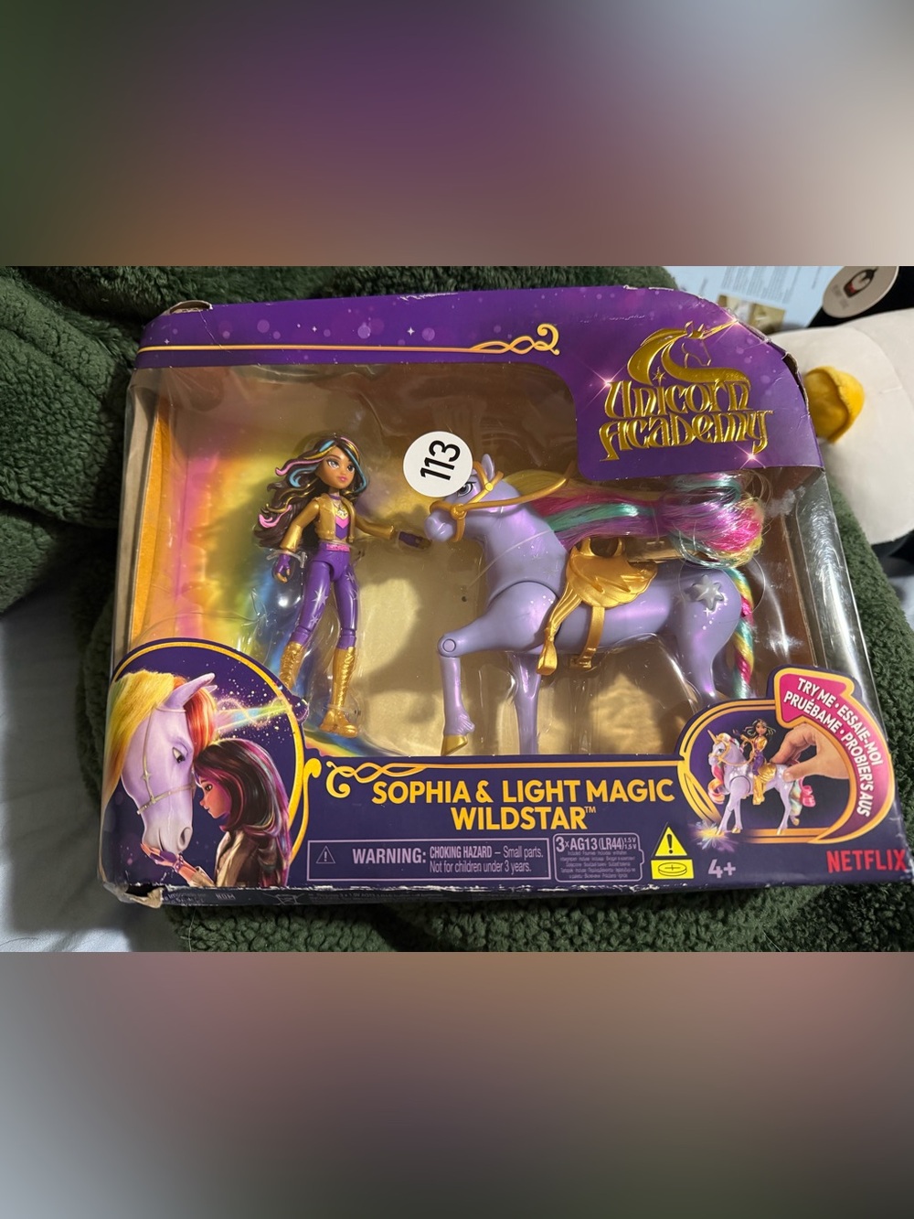 Sophia & Light Magic Wildstar Purple Doll and Unicorn Playset